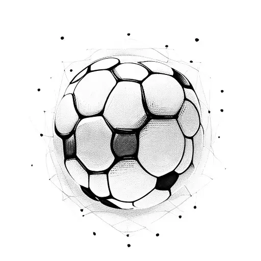 I was little on my dad's shoulders with a soccer ball tattoo design idea