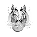 Mustang tattoo design idea