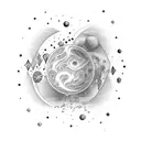 venus planeta tattoo design idea