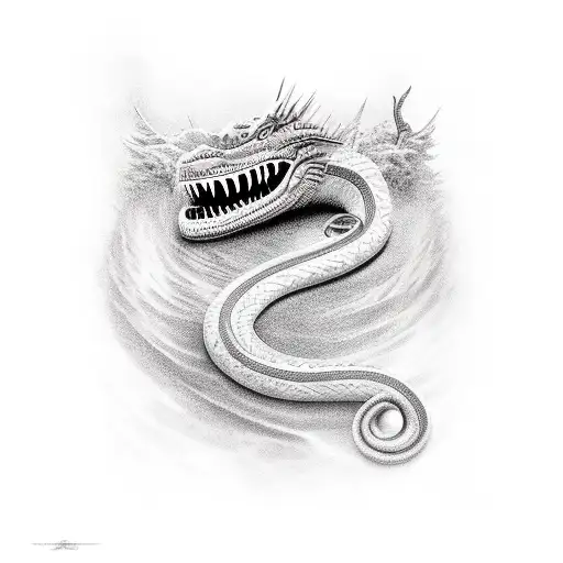moses and the bronze serpent tattoo design idea