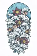 anemone tattoo design idea