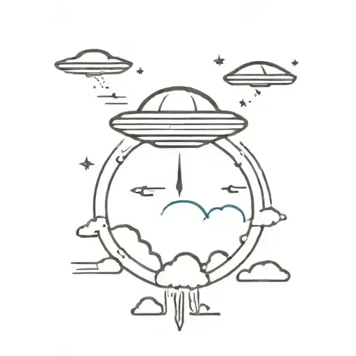 lgbt ufo tattoo design idea