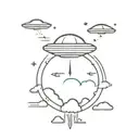 lgbt ufo tattoo design idea