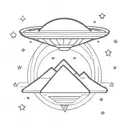lgbt ufo tattoo design idea