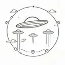 lgbt ufo tattoo design idea