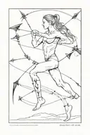 runner with two arrows representing pain is inevitable; suffering is optional tattoo design idea