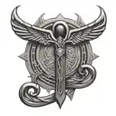 Egyptian symbols ankh tattoo design idea