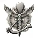 Egyptian symbols ankh tattoo design idea