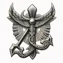 Egyptian symbols ankh tattoo design idea