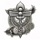 Egyptian symbols ankh tattoo design idea