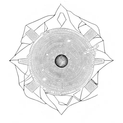 pioneer plaque, pale blue dot tattoo design idea