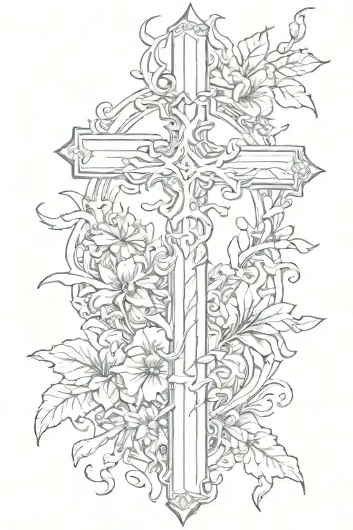 cross of resurrection   tattoo design idea