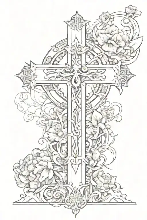 cross of resurrection   tattoo design idea