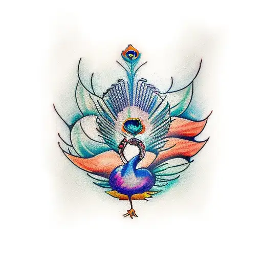 Peacock tattoo design idea