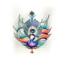 Peacock tattoo design idea