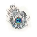 Peacock tattoo design idea