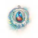 Peacock tattoo design idea