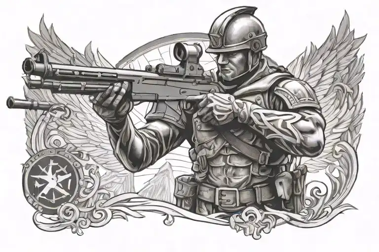 ARYAN SOLDIER tattoo design idea