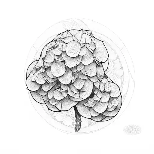 hydrangea  tattoo design idea