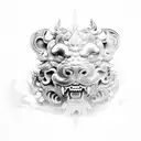Foo Dog tattoo design idea