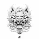 Foo Dog tattoo design idea