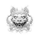Foo Dog tattoo design idea