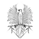 Albanian eagle  tattoo design idea