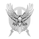 Albanian eagle  tattoo design idea