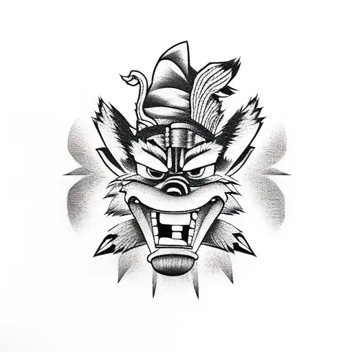 crash bandicoot tattoo design idea