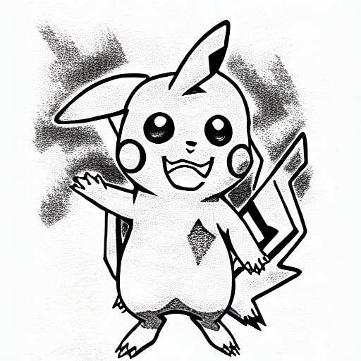 pikachu fighting charmander tattoo design idea