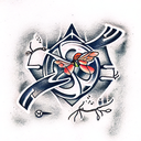 fireflies symbol from the last of us tattoo design idea