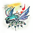 fireflies symbol from the last of us tattoo design idea