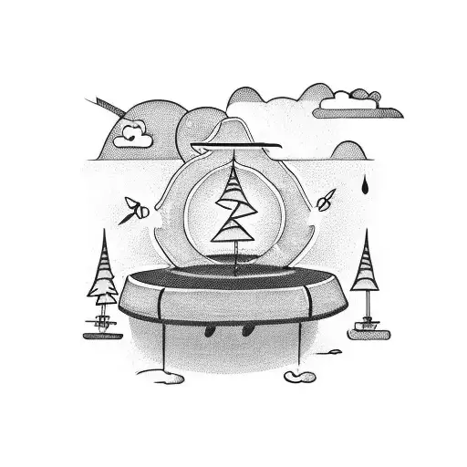 table on a balcony, with a thunder storm tattoo design idea