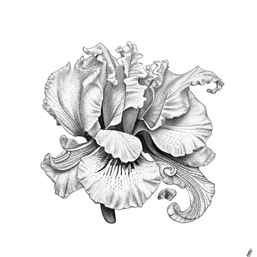 Iris Flower Illustration Stock Illustration  Download Image Now  Iris   Plant Flower Drawing  Art Product  iStock