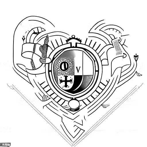 portuguese heart  tattoo design idea