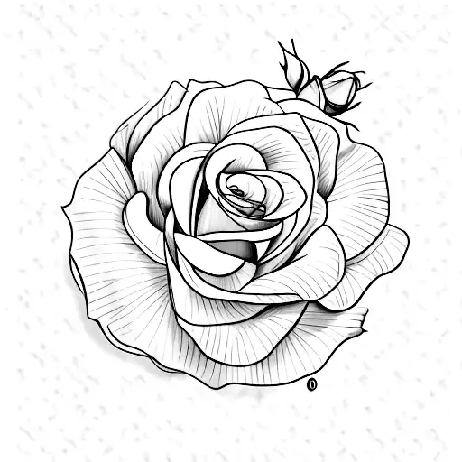 portuguese rose tattoo design idea
