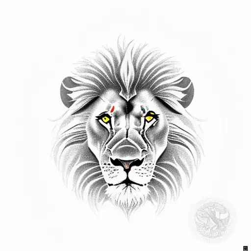 A lion roaring in front of the Nottingham Forest stadium tattoo design idea