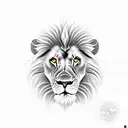 A lion roaring in front of the Nottingham Forest stadium tattoo design idea