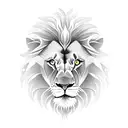 A lion roaring in front of the Nottingham Forest stadium tattoo design idea