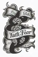 faith over fear cursive lettering tattoo tattoo design idea