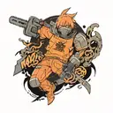 Makima chainsaw man tattoo design idea