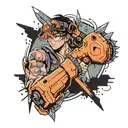 Makima chainsaw man tattoo design idea