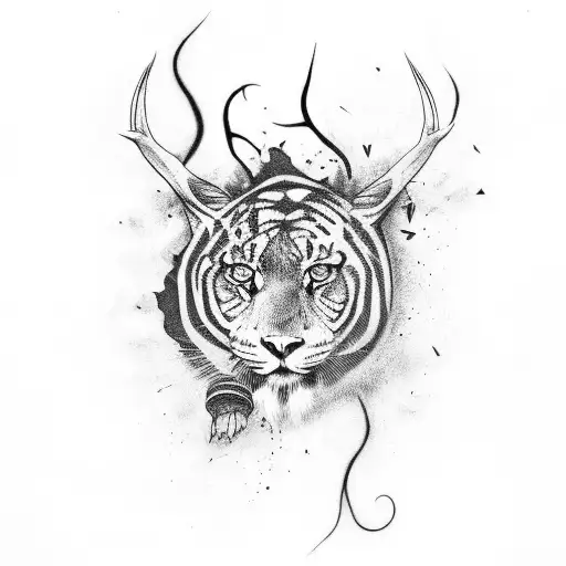 A nature-inspired graffiti with rap lyrics tattoo design idea