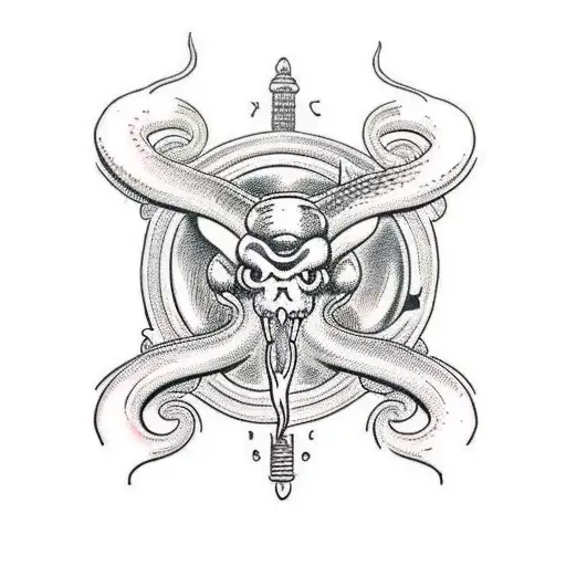 three headed snake tattoo design idea