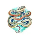 three headed snake tattoo design idea