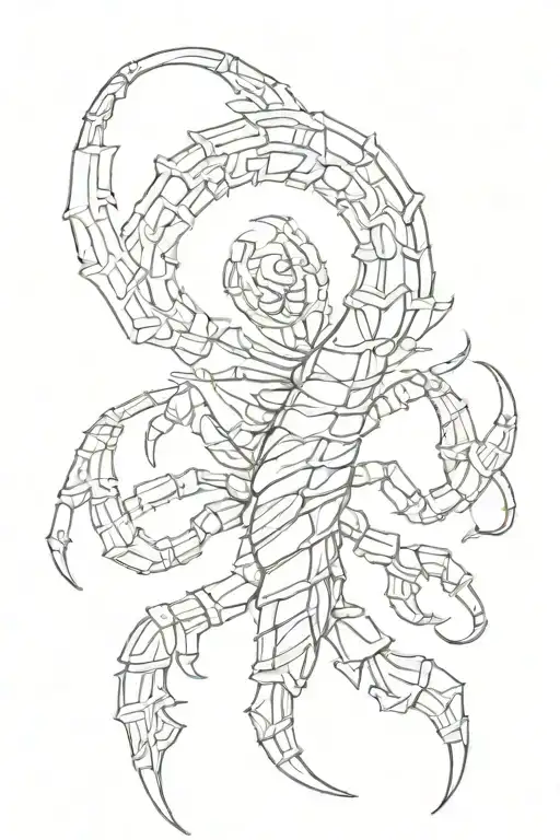 tribal scorpion with wings tattoo design idea