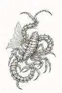 scorpion with wings tattoo design idea