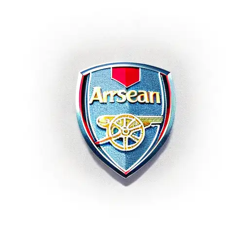 Arsenal badge with flames tattoo design idea