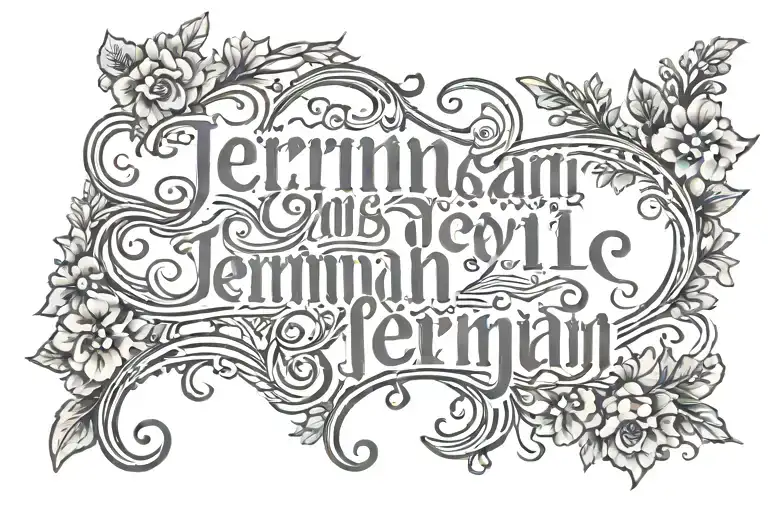 bible verse jeremiah 29:11 cursive font tattoo design idea