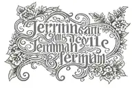 bible verse jeremiah 29:11 cursive font tattoo design idea